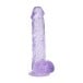 Gelové dildo RealRock Crystal Clear 5″ fialové