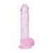 Gelové dildo RealRock Crystal Clear 5″ růžové