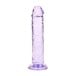 Gélové dildo RealRock Crystal Clear Realistic 5″ fialové
