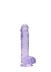 RealRock Crystal Clear 6″ Jelly Dildo Purple