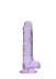 RealRock Crystal Clear 7″ Jelly Dildo Purple