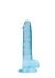 RealRock Crystal Clear 7″ Jelly Dildo Blue