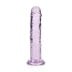 Gelové dildo RealRock Crystal Clear Realistic 6″ fialové