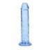 Gélové dildo RealRock Crystal Clear Realistic 6″ modré