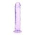 RealRock Crystal Clear Realistic 8″ Jelly Dildo Purple