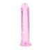 Gelové dildo RealRock Crystal Clear Realistic 7″ růžové