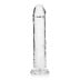 Gelové dildo RealRock Crystal Clear Realistic 9″ průhledné