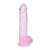 Gélové dildo RealRock Crystal Clear 5″ ružové
