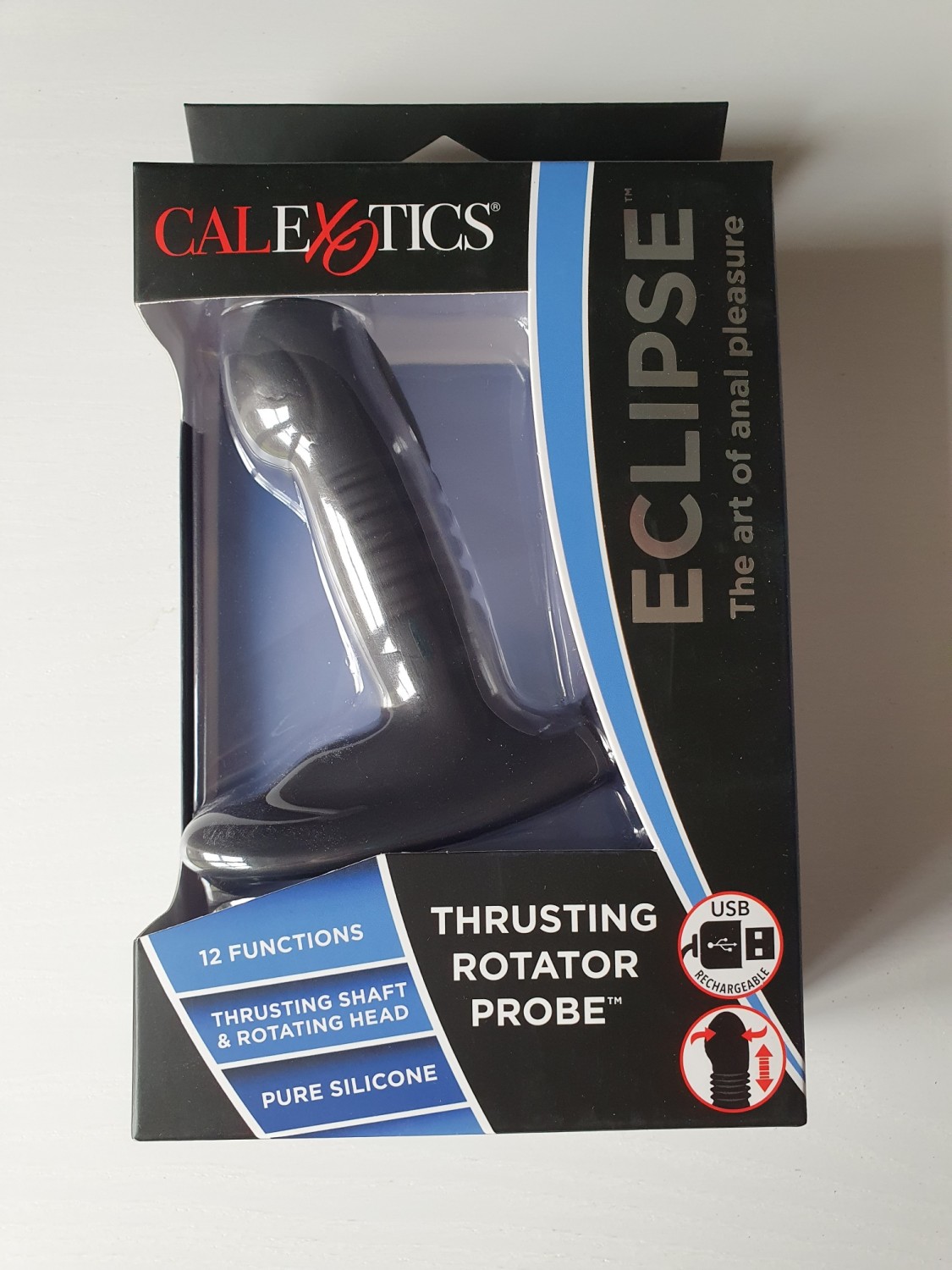 Vibrační stimulátor prostaty CalExotics Eclipse Thrusting Rotator Probe